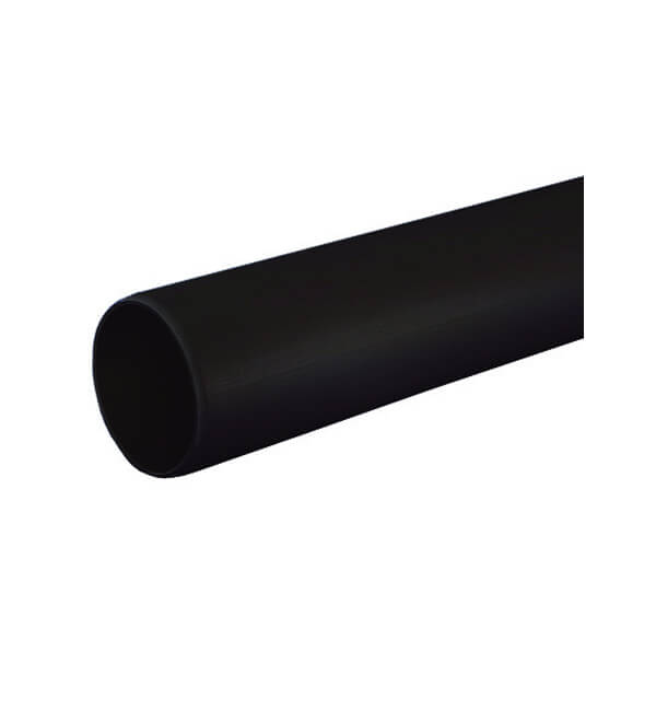 PP Tube black 90mm length 1 mtr
